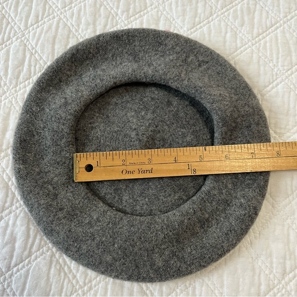 Vintage charcoal gray wool beret - Picture 5 of 6